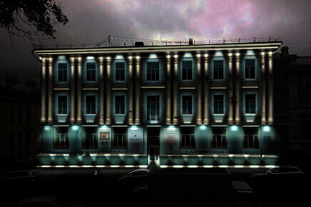 Архитектурное освещение общественного здания Дом Художника