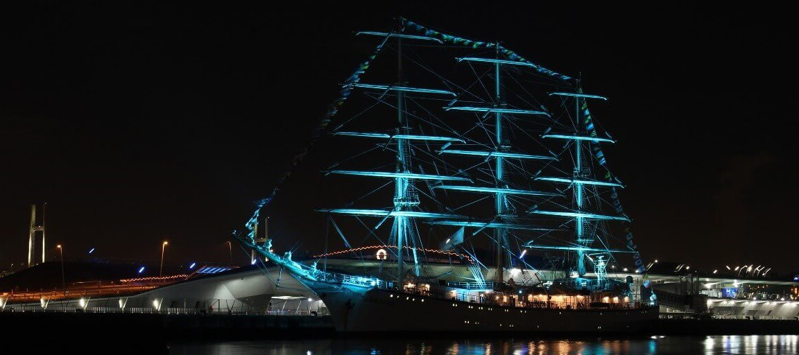 Архитектурное освещение парусного судна Надежда